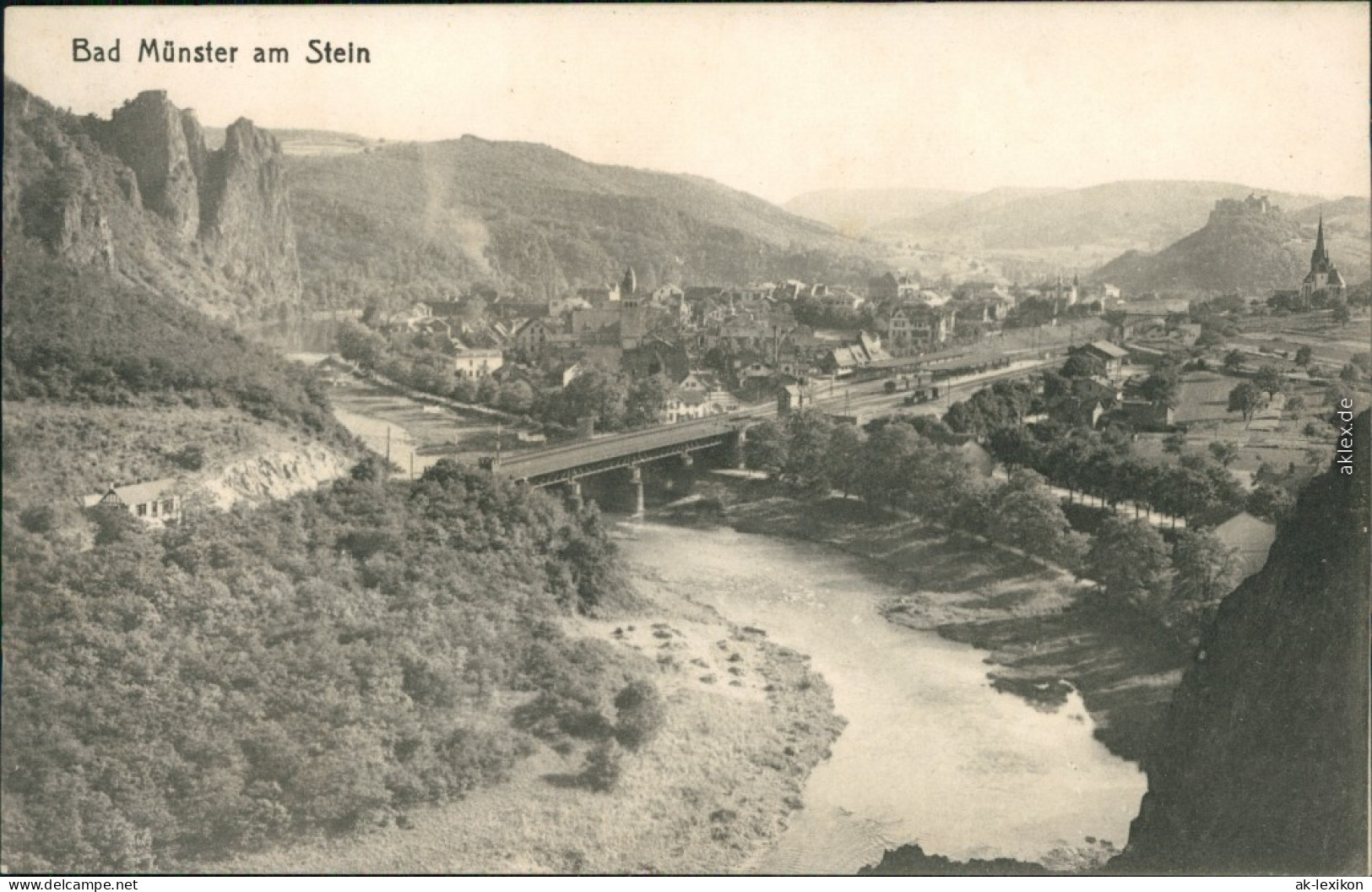 Ansichtskarte Bad Münster Am Stein-Ebernburg Panorama-Ansicht 1910 - Bad Münster A. Stein - Ebernburg