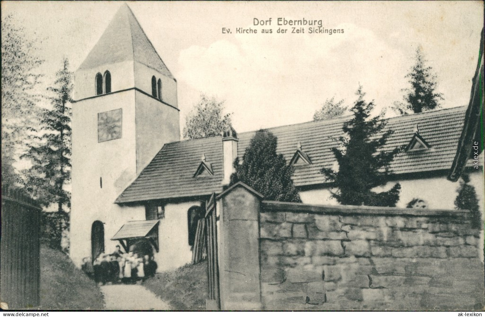 Ansichtskarte Ebernburg-Bad Münster Am Stein-Ebernburg Ev. Kirche 1911 - Bad Münster A. Stein - Ebernburg