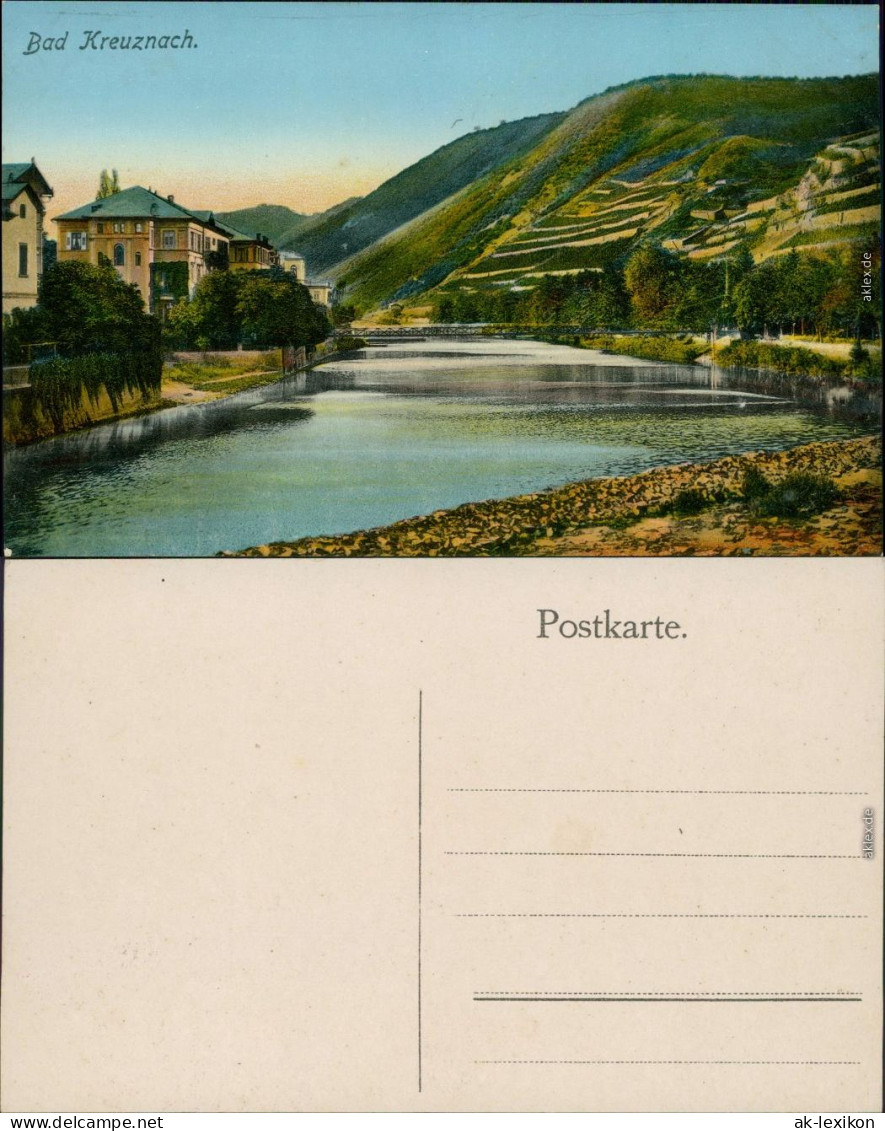 Ansichtskarte Bad Kreuznach Nahepartie - Häuserzeile 1910 - Bad Kreuznach