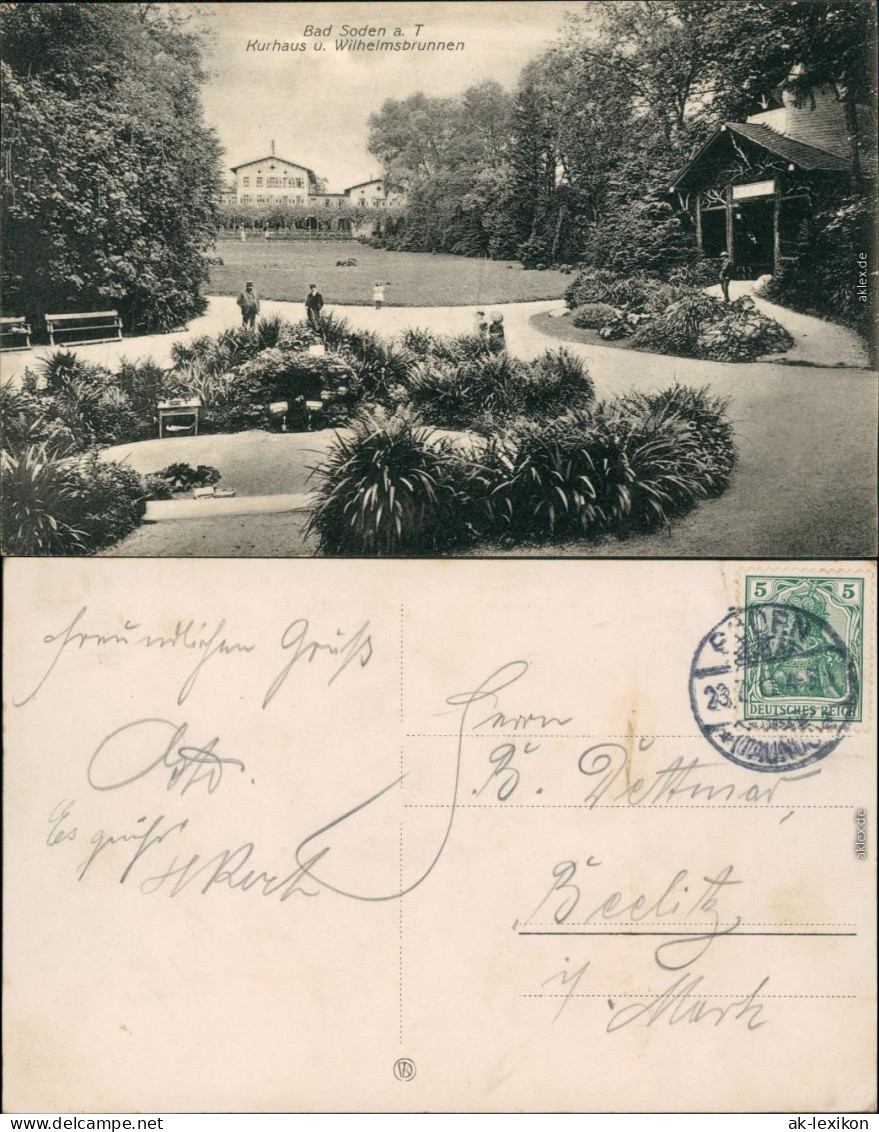 Ansichtskarte Bad Soden (Taunus) Kurhaus U. Wilhelmsbrunnen 1904 - Bad Soden