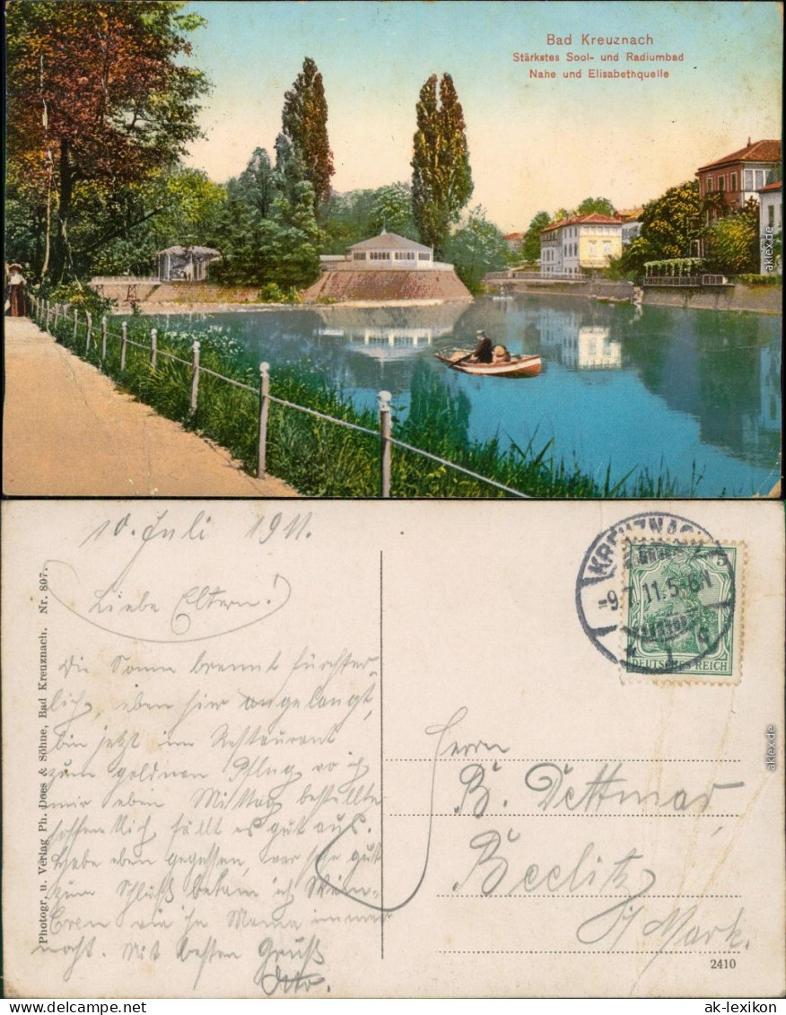 Ansichtskarte Bad Kreuznach Nahe, Elisabethquelle 1911 - Bad Kreuznach