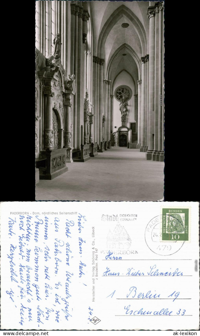 Ansichtskarte Paderborn Paderborner Dom - Nördl. Seitenschiff 1963 - Paderborn