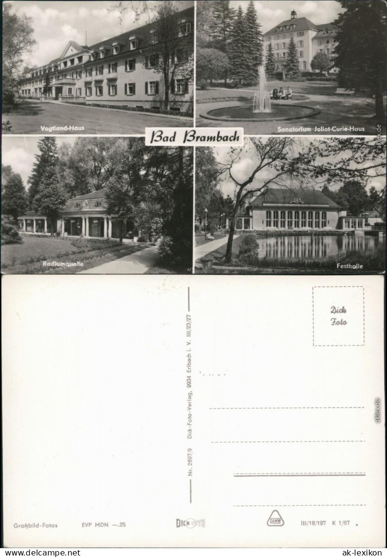Bad Brambach Vogtland-Haus, Sanatorium Joliot-Curie-Haus Festhalle 1957 - Bad Brambach
