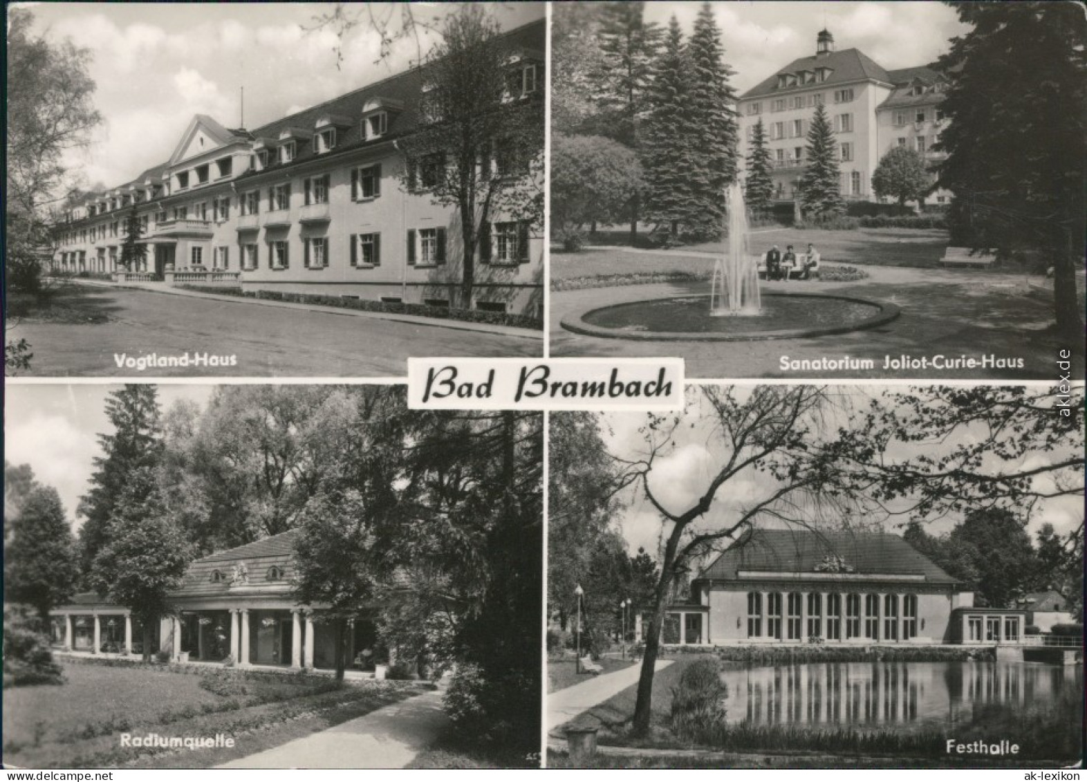 Bad Brambach Vogtland-Haus, Sanatorium Joliot-Curie-Haus Festhalle 1957 - Bad Brambach