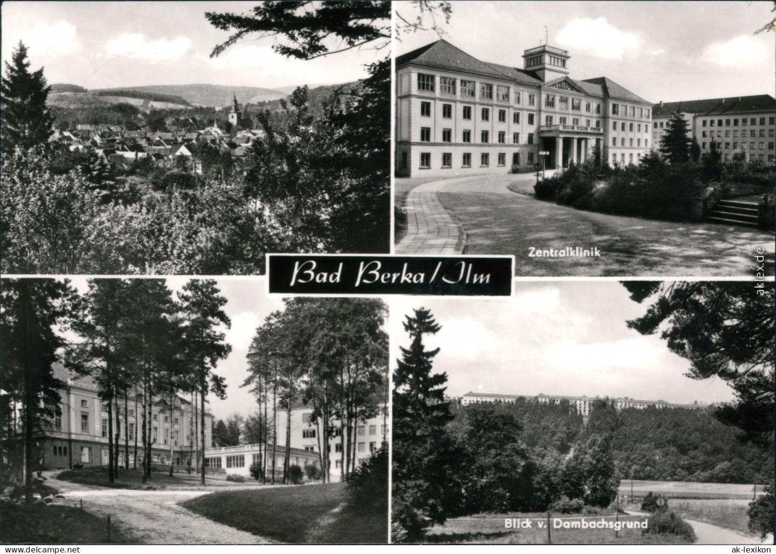 Ansichtskarte Bad Berka Zentralklinik, Blick Vom Dombachsgrund 1982 - Bad Berka