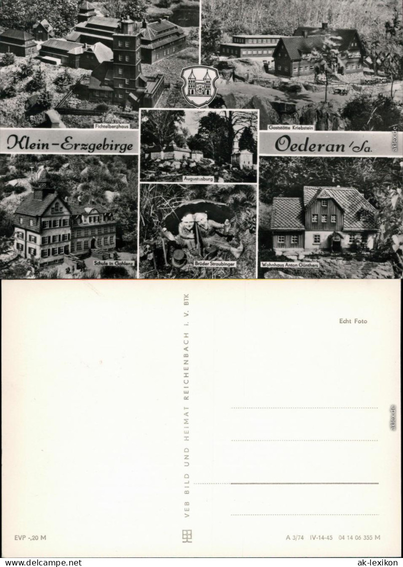 Oederan Miniaturpark Klein-Erzgebirge - Fichtelberghaus, Augustusburg  1974 - Oederan