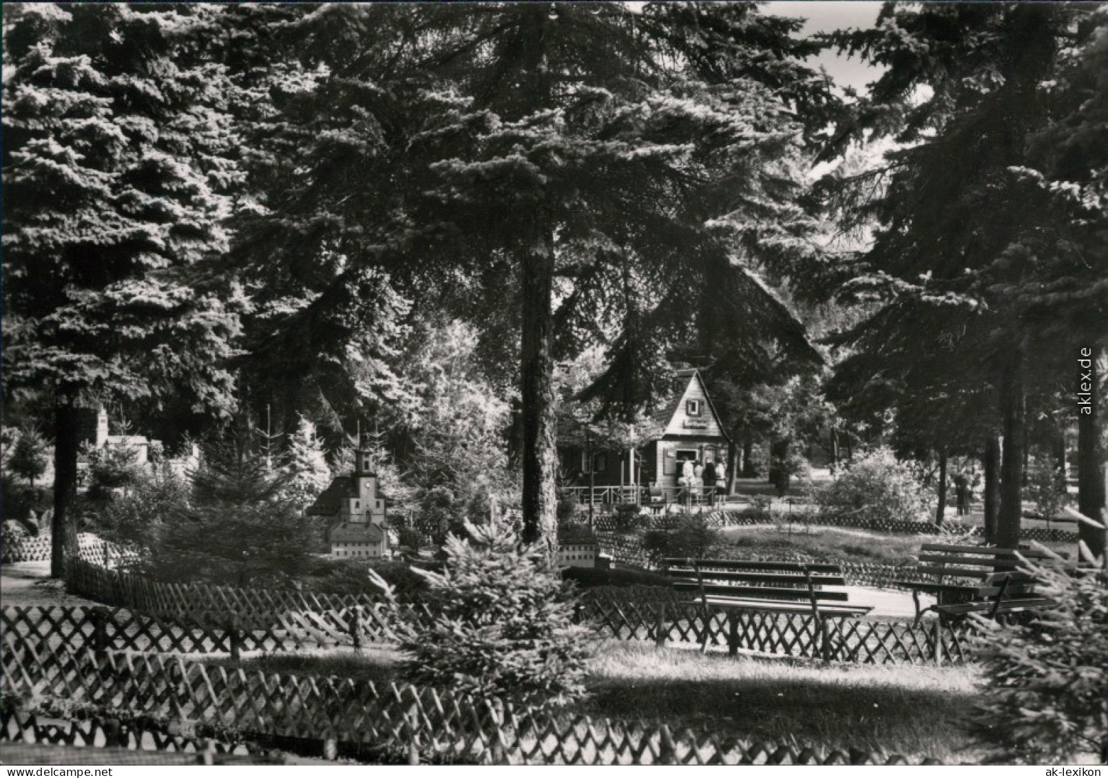 Ansichtskarte Oederan Miniaturpark Klein-Erzgebirge - Teilansicht 1974 - Oederan