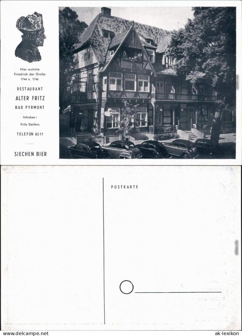 Ansichtskarte Bad Pyrmont Restaurant "Alter Fritz" 1964 - Bad Pyrmont
