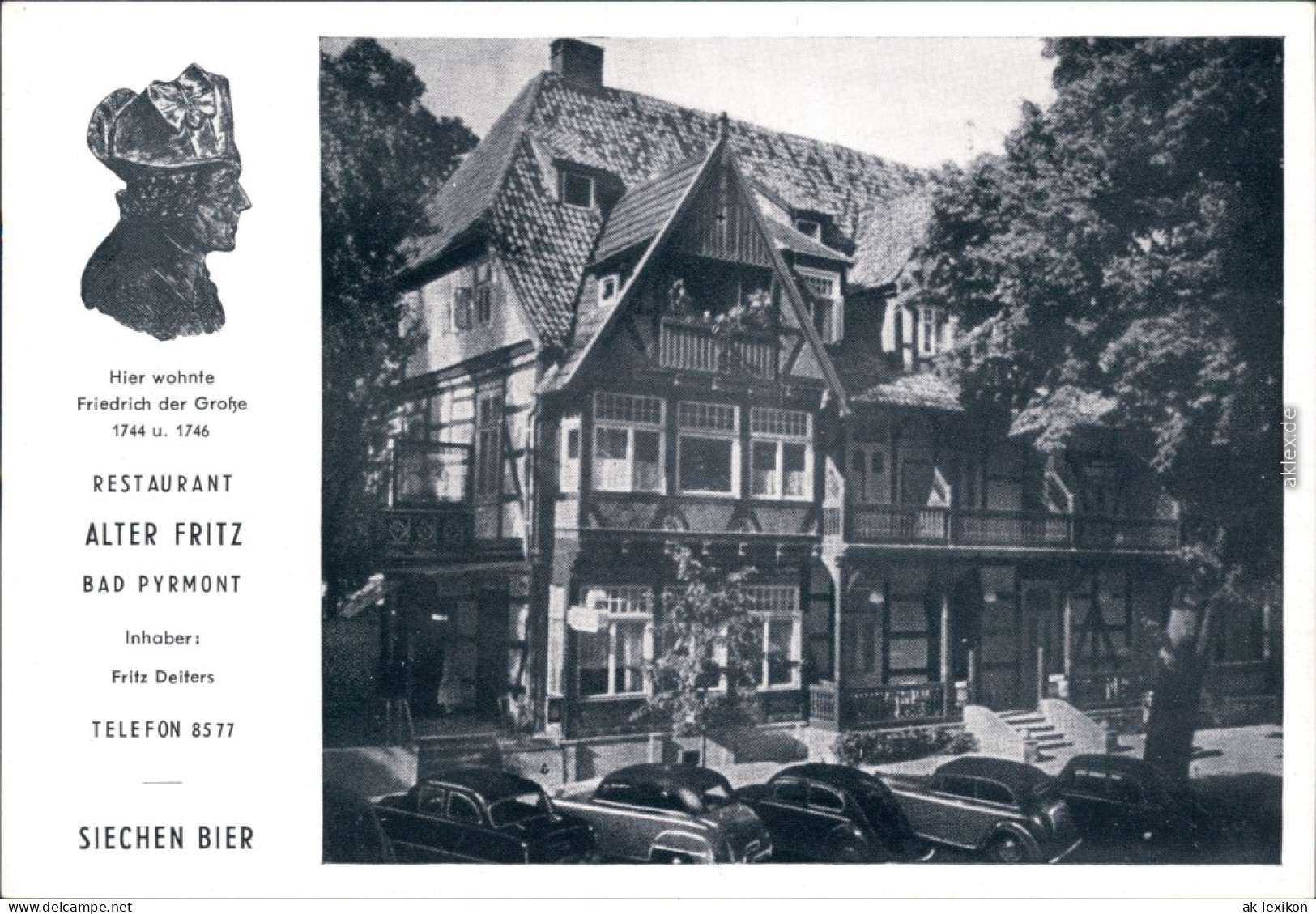 Ansichtskarte Bad Pyrmont Restaurant "Alter Fritz" 1964 - Bad Pyrmont