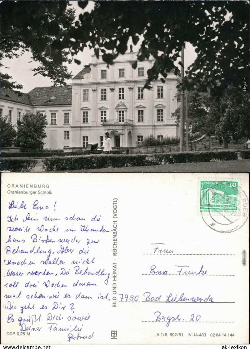 Ansichtskarte Oranienburg Schloß 1981 - Oranienburg