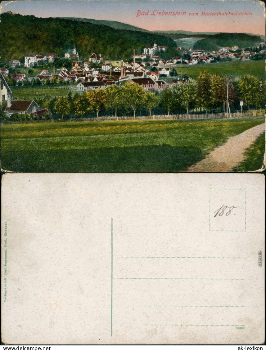 Ansichtskarte Bad Liebenstein Panorama-Ansicht 1910 - Bad Liebenstein