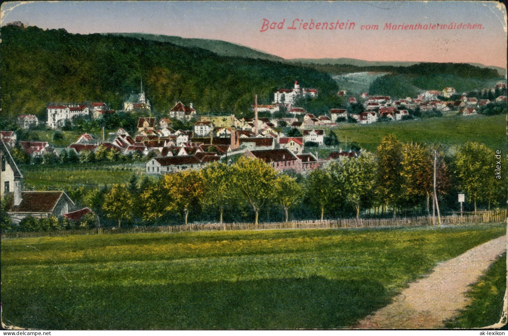 Ansichtskarte Bad Liebenstein Panorama-Ansicht 1910 - Bad Liebenstein