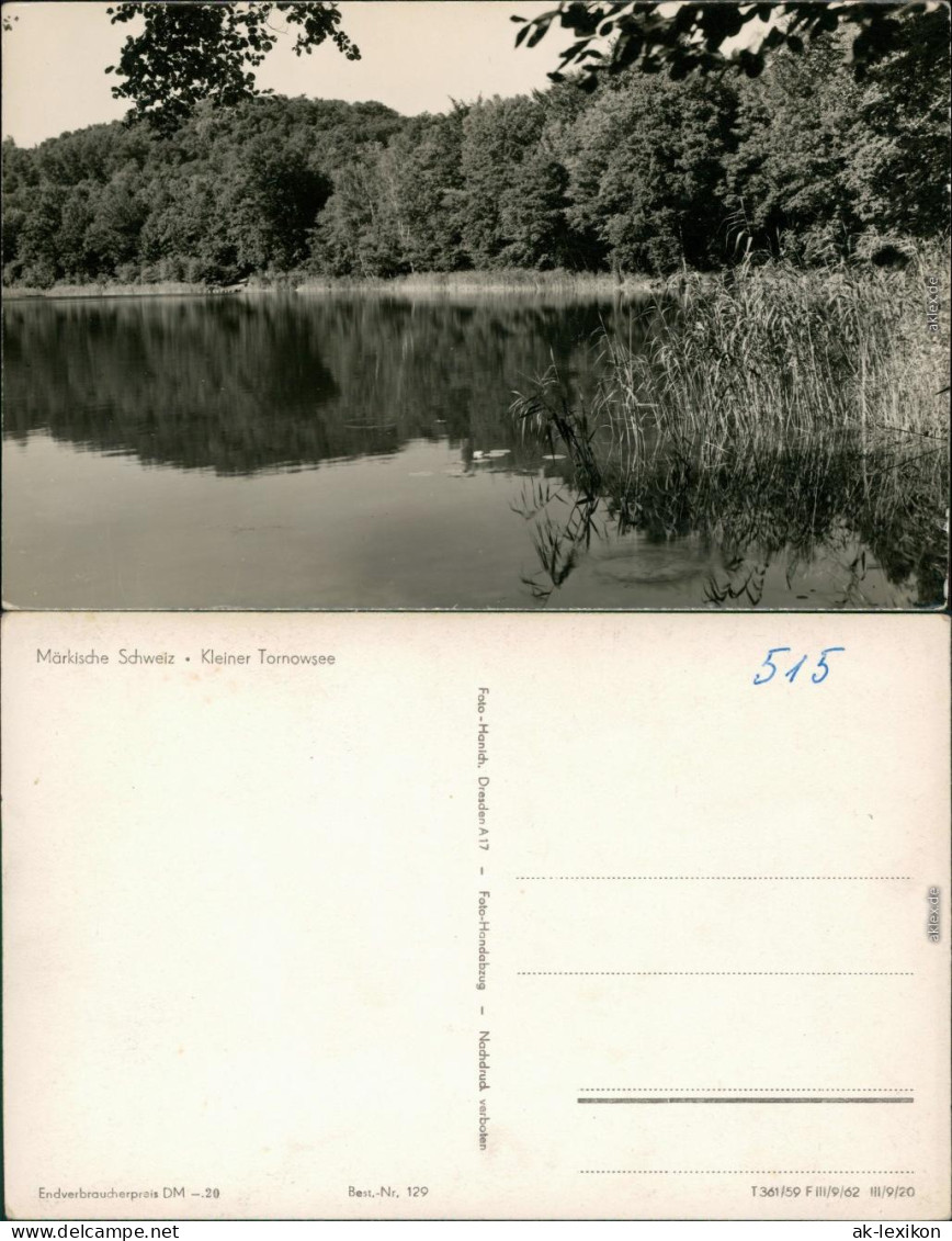 Ansichtskarte Binenwalde-Neuruppin Kleiner Tornowsee 1962 - Neuruppin