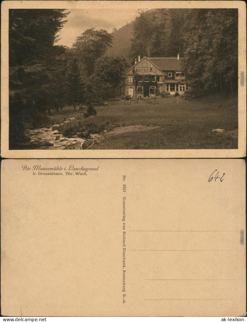 Ansichtskarte Tabarz/Thüringer Wald Lauchagrund - Massemühle 1910 - Tabarz