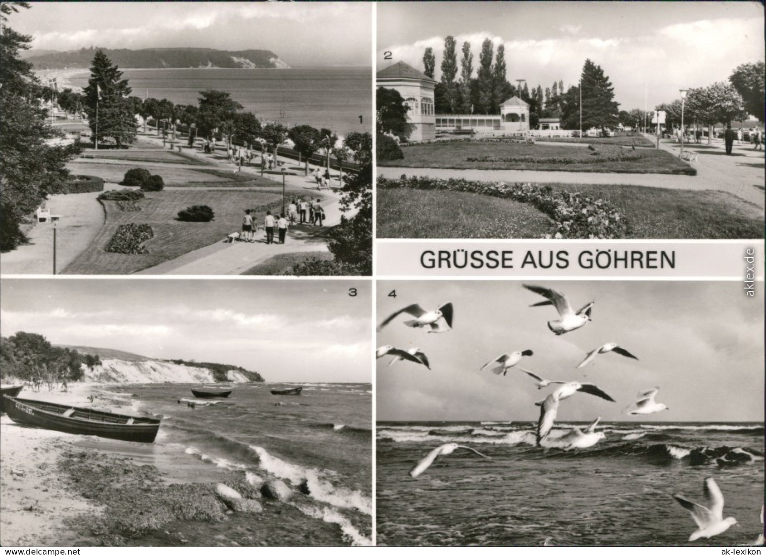 Ansichtskarte Göhren (Rügen) Strandpromenade, Strand, Möwen 1982 - Goehren