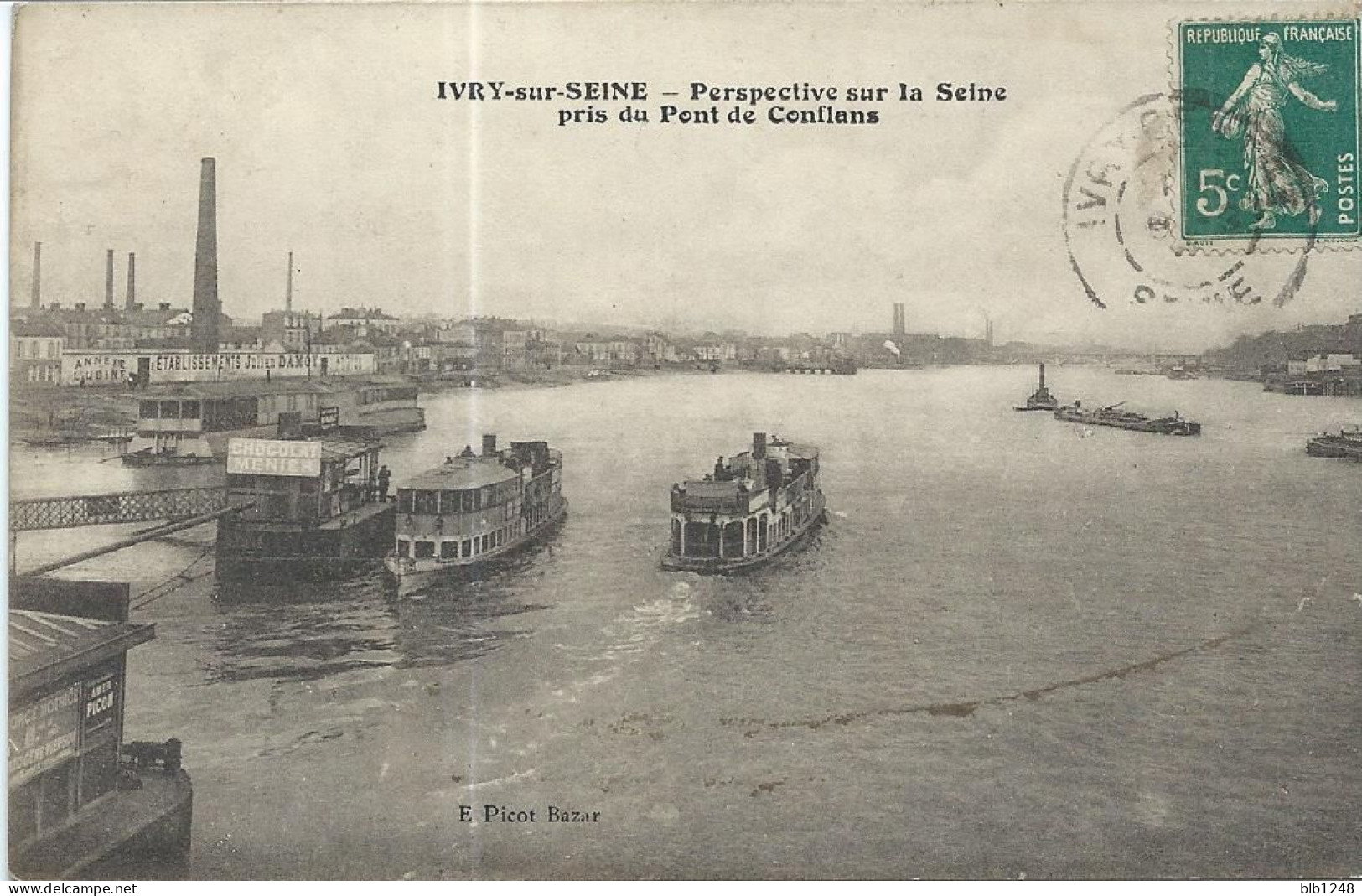 [94] Val De Marne > Ivry Sur Seine Perspective Sur La Seine Pris Du Pont De Conflans - Ivry Sur Seine