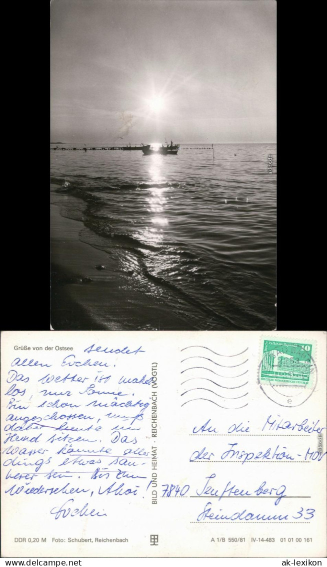 Mecklenburg Vorpommern-Schwerin Ostseegrüße - Strand, Fischerboot 3 1981 - Schwerin