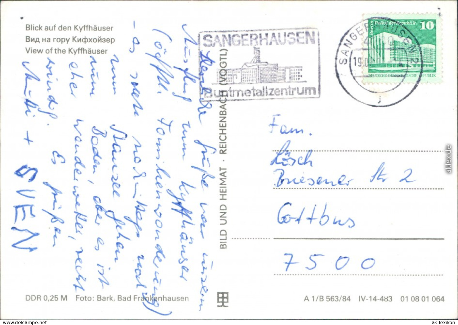 Kelbra (Kyffhäuser) Kaiser-Friedrich-Wilhelm/Barbarossa-Denkmal 1984 - Kyffhaeuser
