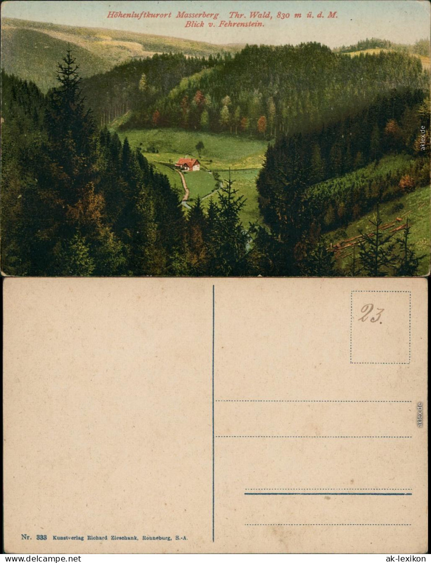 Ansichtskarte Masserberg Panorama-Ansicht Vom Fehrenstein 1913 - Masserberg