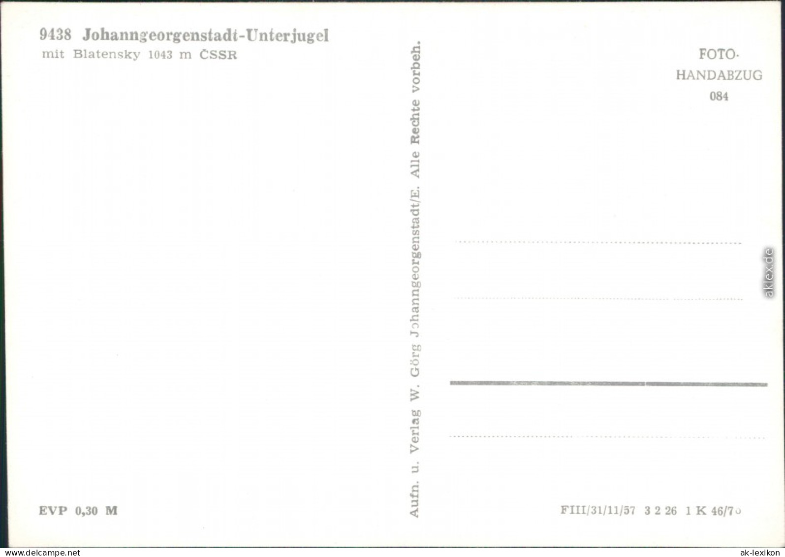 Ansichtskarte Johanngeorgenstadt Panorama-Ansicht 1957 - Johanngeorgenstadt