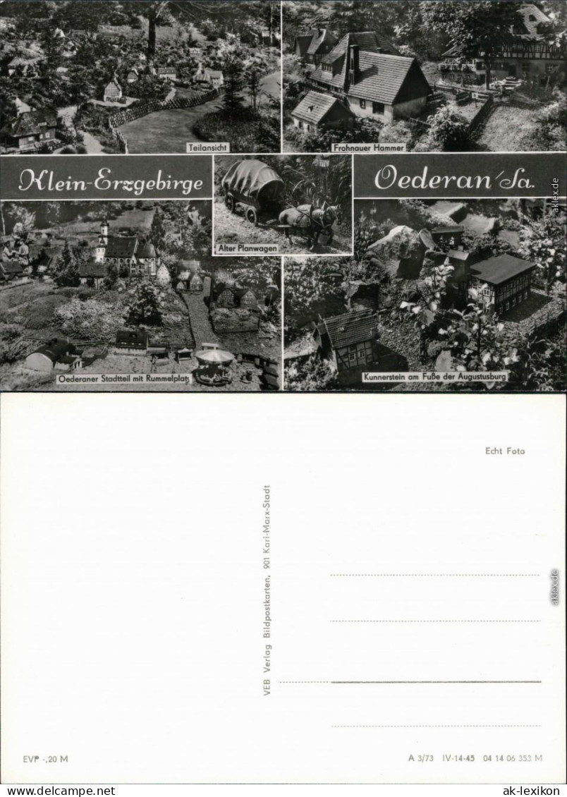 Ansichtskarte Oederan Miniaturpark Klein-Erzgebirge 1973 - Oederan