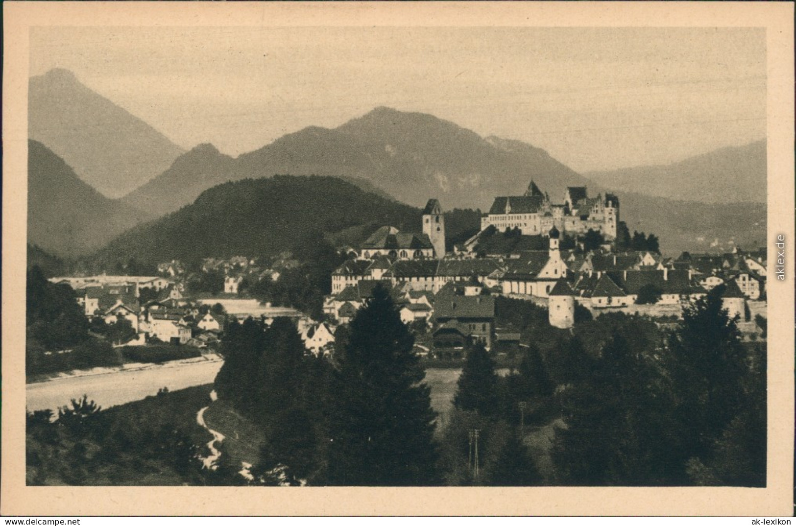 Ansichtskarte Füssen Panorama-Ansicht 1930 - Fuessen