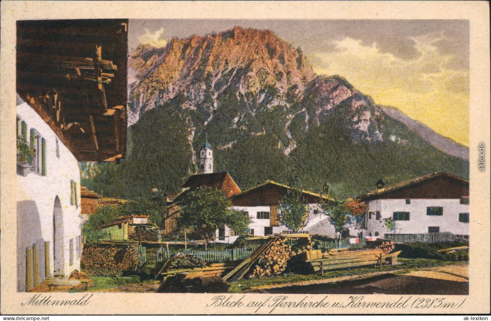 Ansichtskarte Mittenwald Kirche Mit Krawendel (2385 M) 1930 - Mittenwald