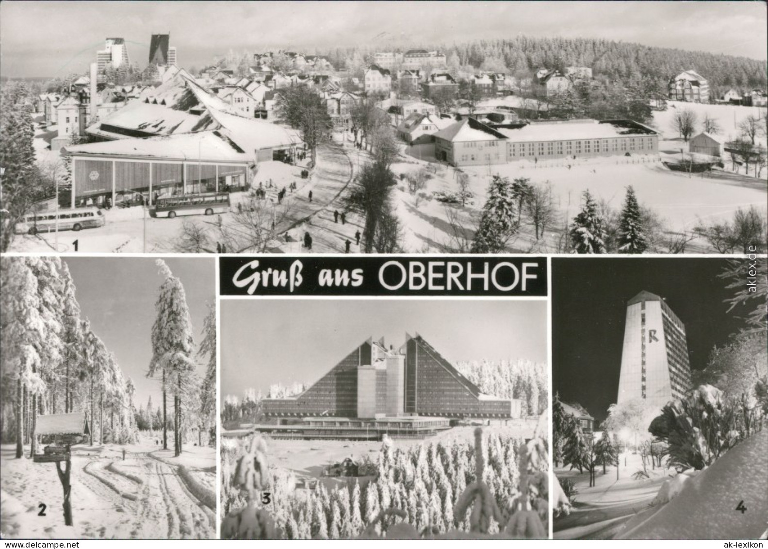 Oberhof (Thüringen) FDGB-Erholungsheim Rennsteig, Interhotel  Am Rennsteig 1983 - Oberhof