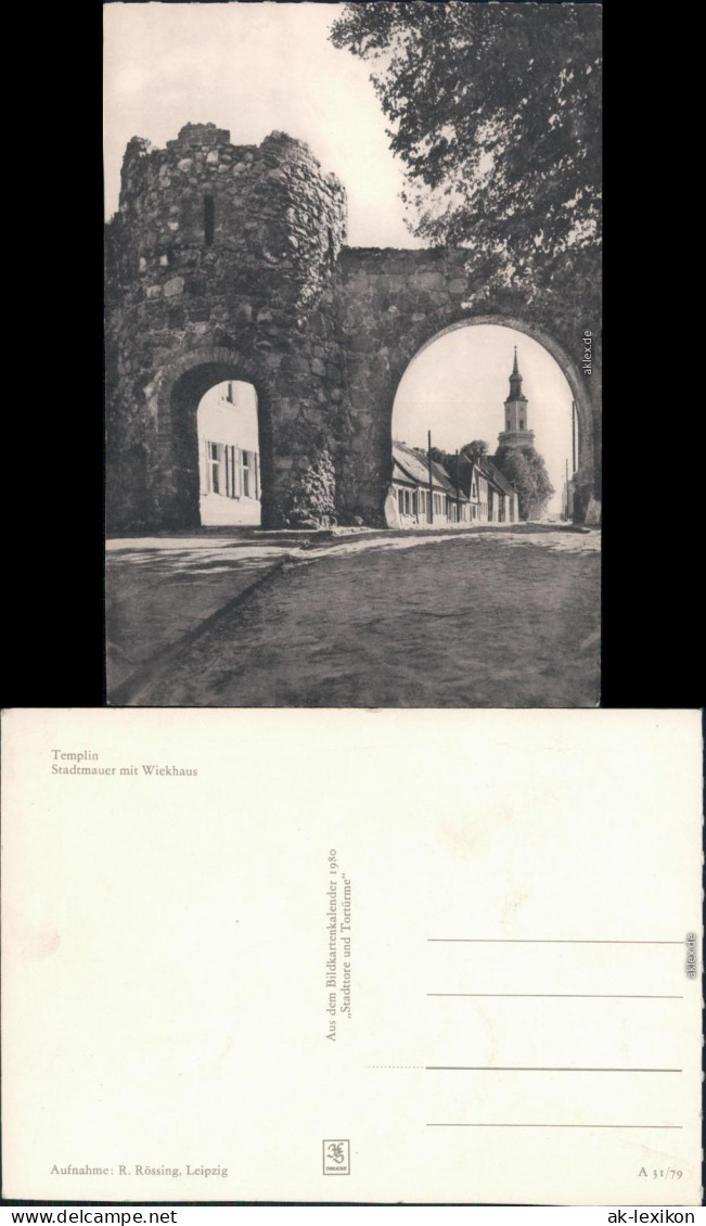 Ansichtskarte Templin Stadtmauer Mit Wiekhaus 1979 - Templin