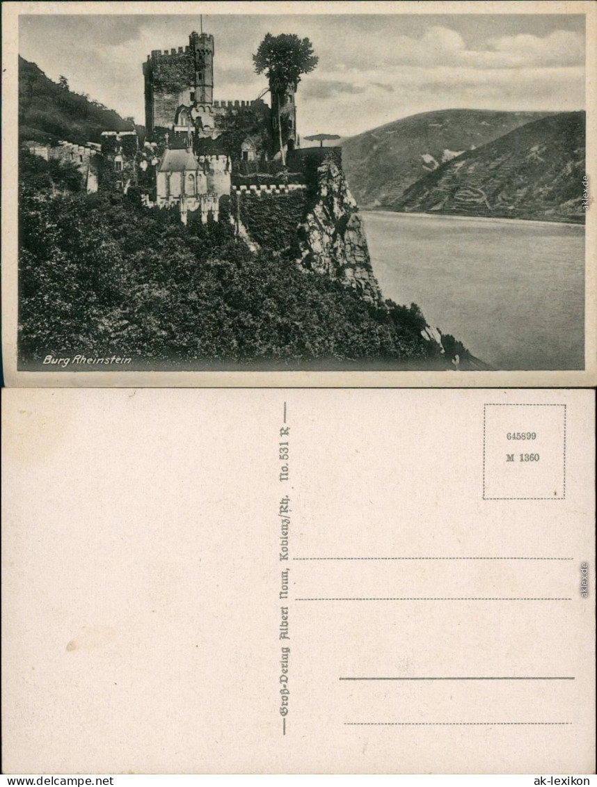 Ansichtskarte Bingen Am Rhein Burg / Schloss Rheinstein 1932  - Bingen