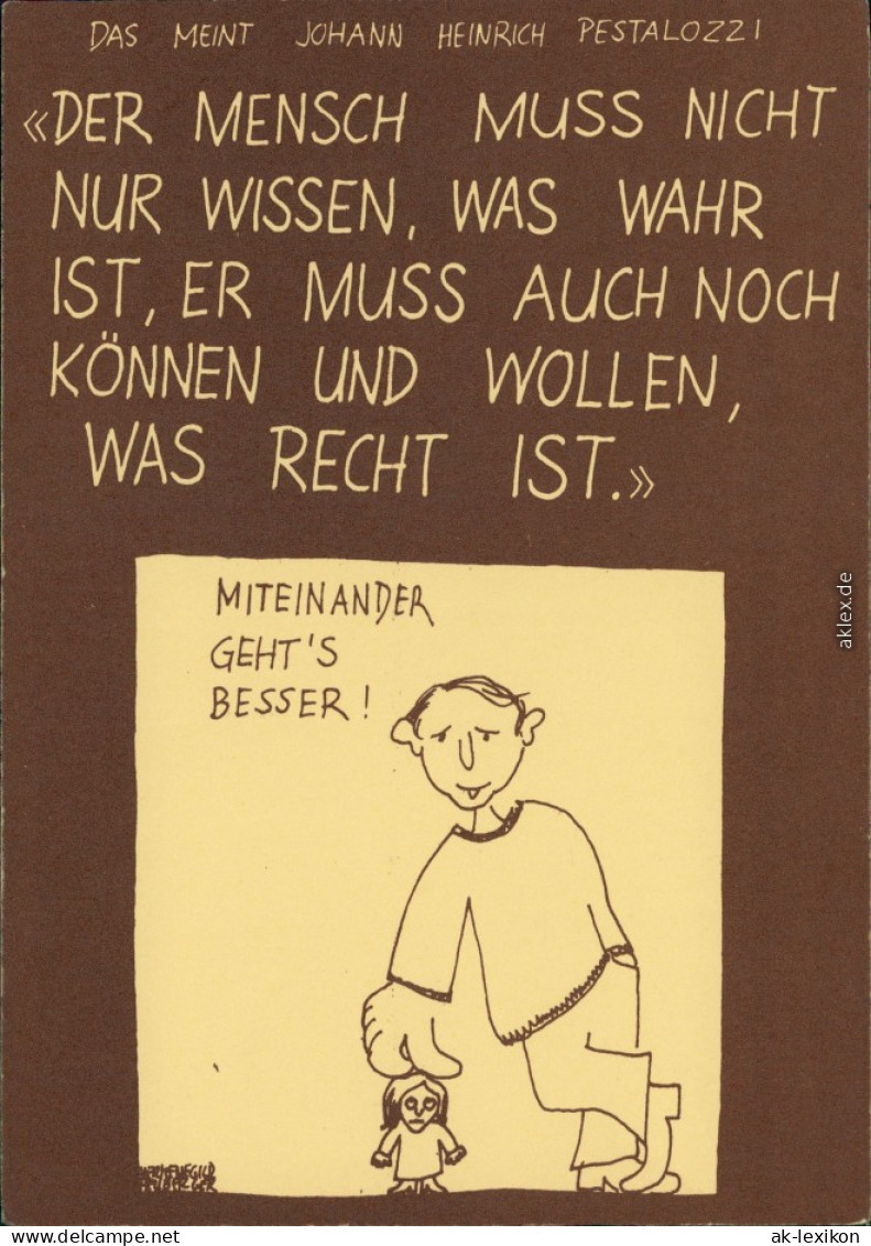 Ansichtskarte  Pestalozzi Spruchkarte, Miteinander Geht's Besser! 2010 - Philosophie