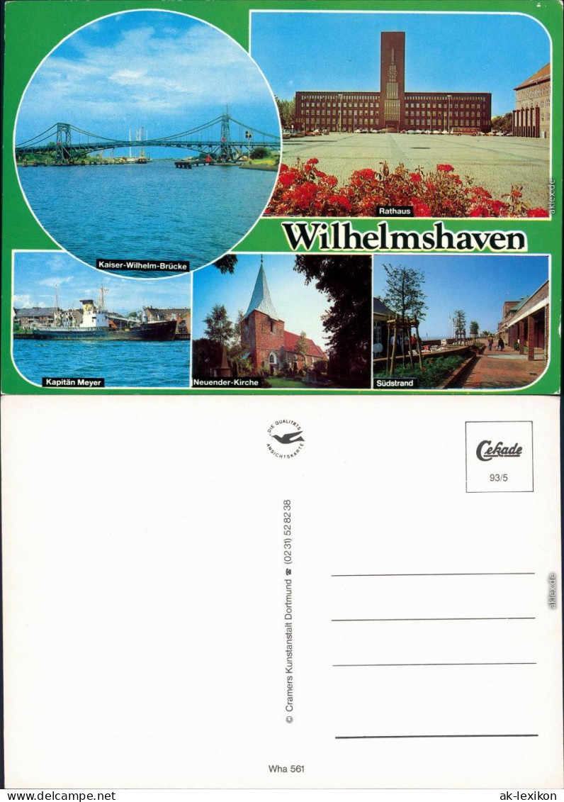 Wilhelmshaven Kaiser-Wilhelm-Brücke, Rathaus, Kapitän Meyer, Südstrand 1987 - Wilhelmshaven