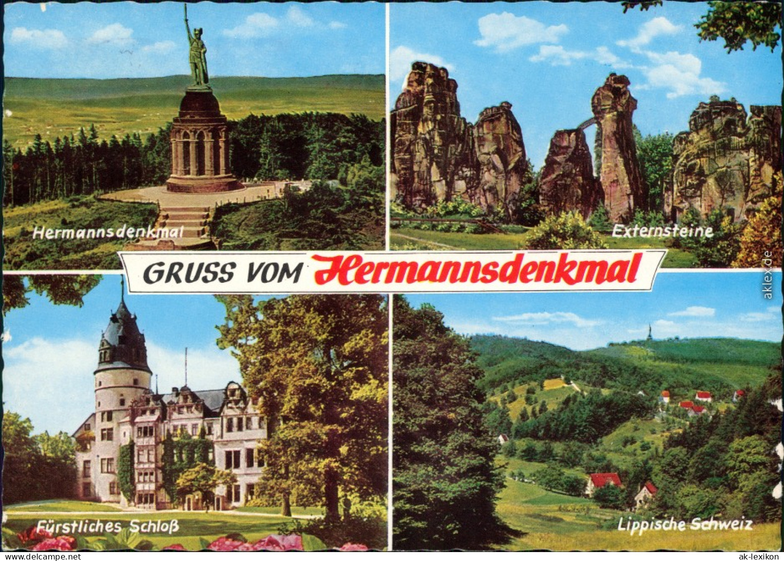 Holzhausen-Externsteine-Horn-Bad Meinberg Hermannsdenkmal 1972 - Detmold