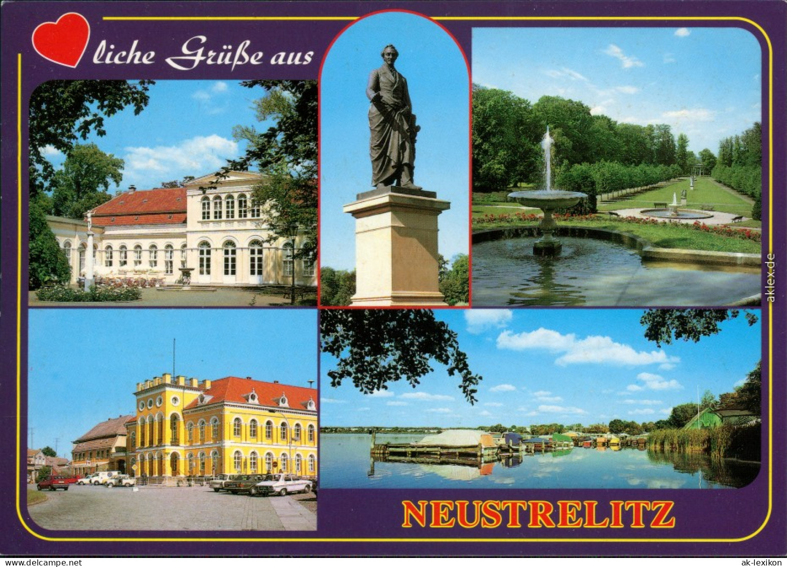 Neustrelitz Orangerie, Georg-Denkmal, Schlosspark, Rathaus, Zierker See 1996 - Neustrelitz