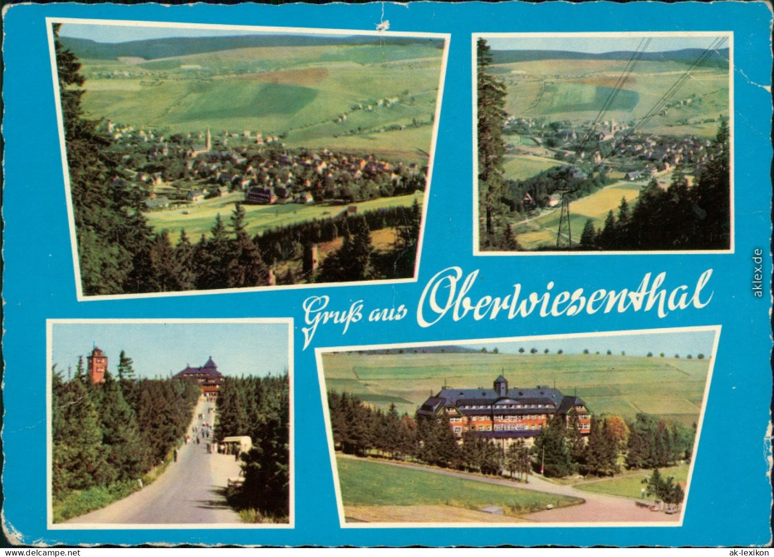 Ansichtskarte Oberwiesenthal Panorama, Fichtelberghaus, Turm 1965 - Oberwiesenthal