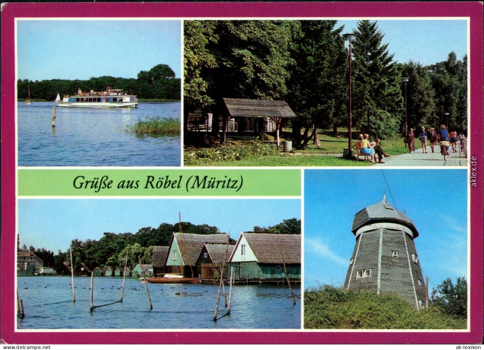 Röbel/Müritz Müritz Mit MS Priborn, An Der Promenade, Bootshäuser   1986 - Roebel