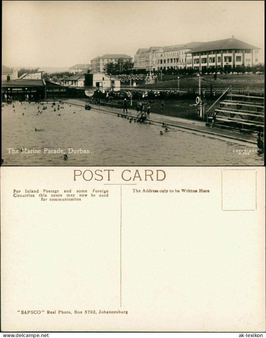Postcard Durban The Marine Parade 1925 - South Africa
