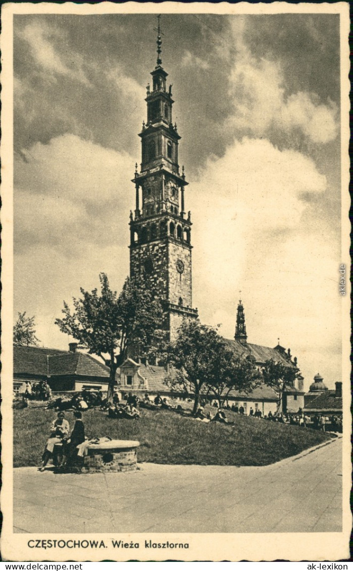 Ansichtskarte Tschenstochau Cz&#281;stochowa Partie An Der Kirche 1938  - Polen