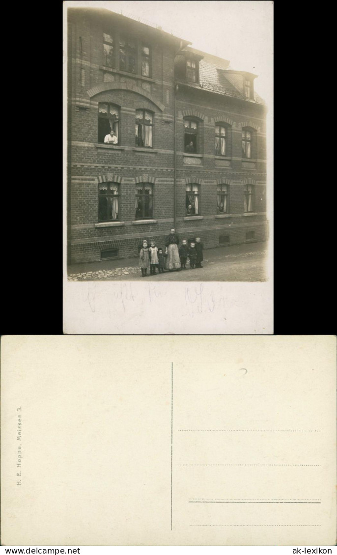 Meißen Straßenpartie, Familie - Mehrfamilienhaus 1912 Privatfoto - Meissen