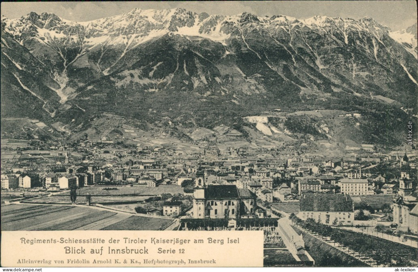 Ansichtskarte Innsbruck Rehiements-Schiesstätte - Stadt 1913  - Innsbruck