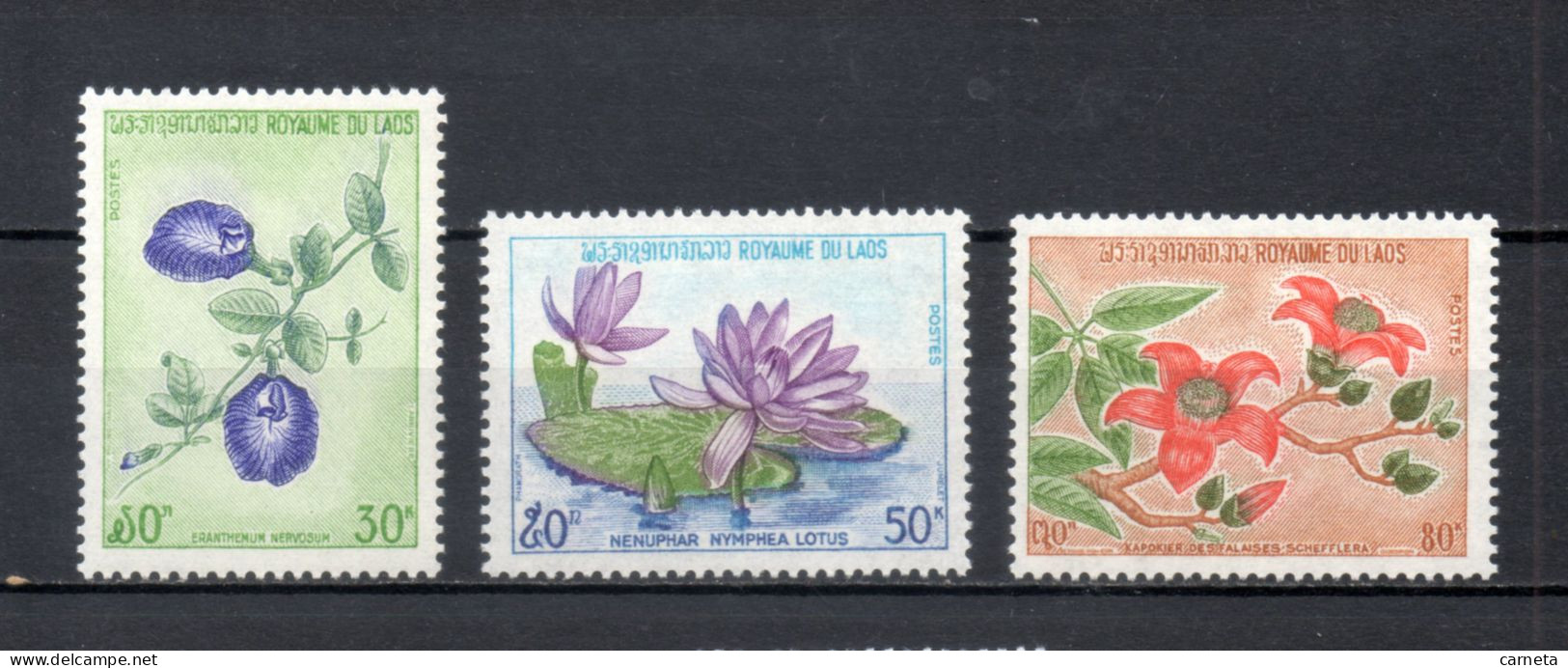 LAOS   N° 263 à 265    NEUFS SANS CHARNIERE    COTE 5.25€     FLEUR FLORE - Laos