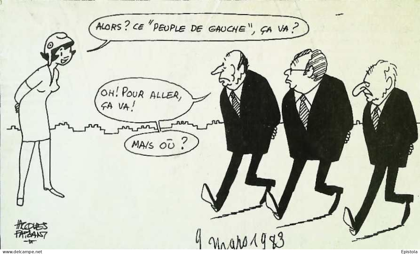 ► Coupure De Presse  Quotidien Le Figaro Jacques Faisant 1983  Defferre Mauroy Mitterrand - Desde 1950