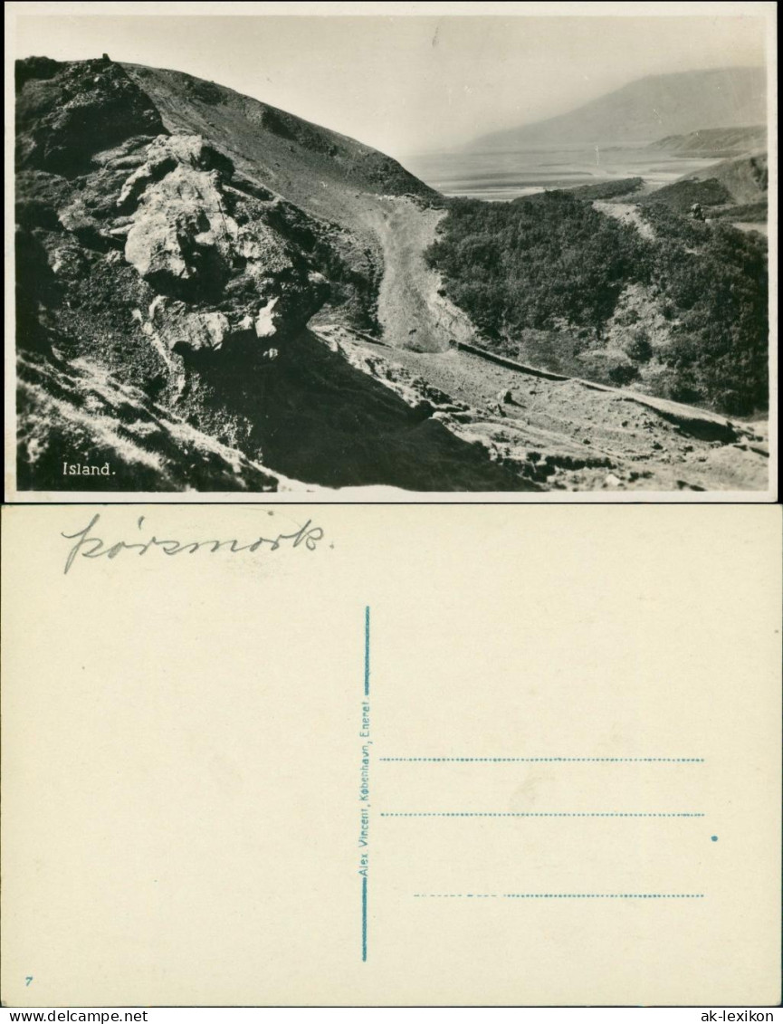 Postcard Thorsmörk Þórsmörk Straße, Umland Island Icelnd 1929 - IJsland