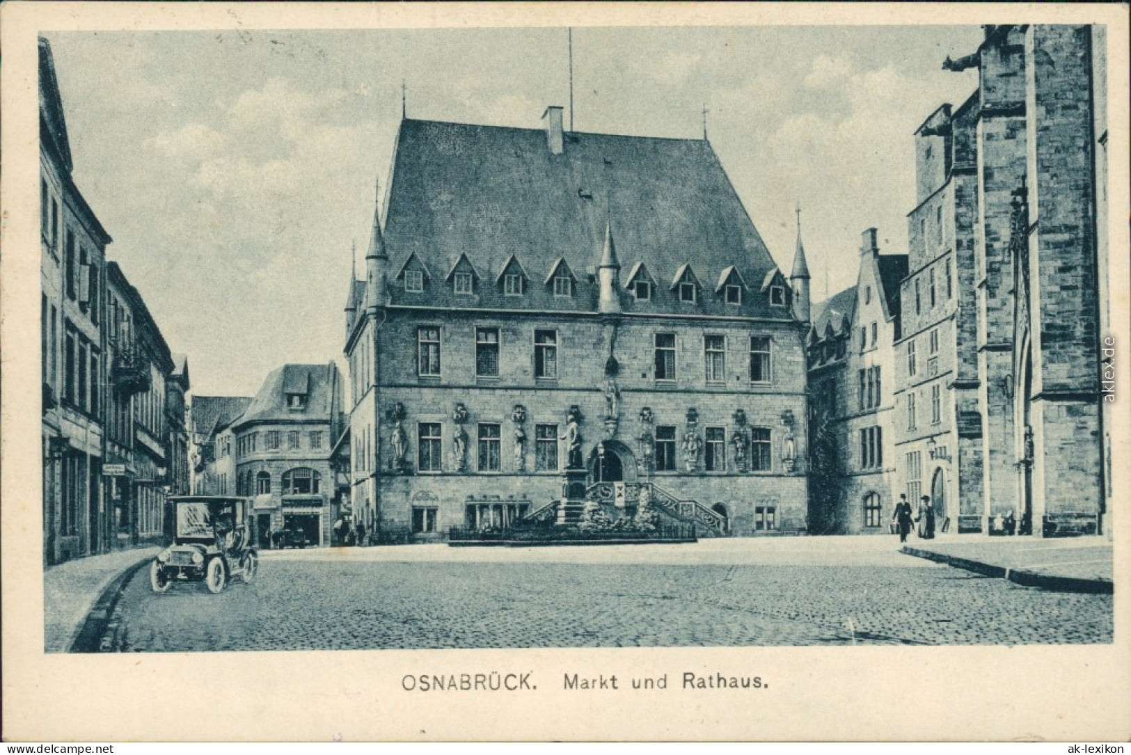 Ansichtskarte Osnabrück Markt Und Rathaus 1923 - Osnabrueck