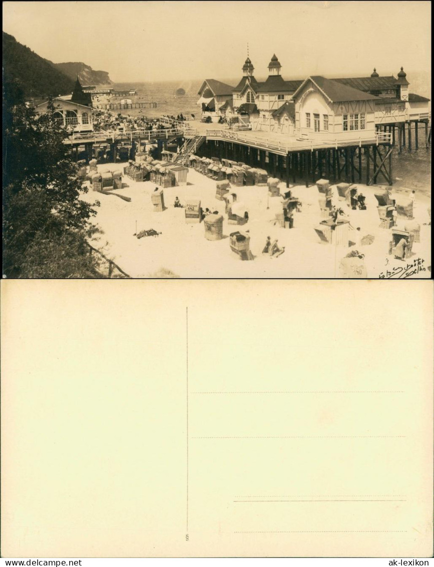 Ansichtskarte Sellin Strand, Familienbad, Seebrücke 1919 - Sellin
