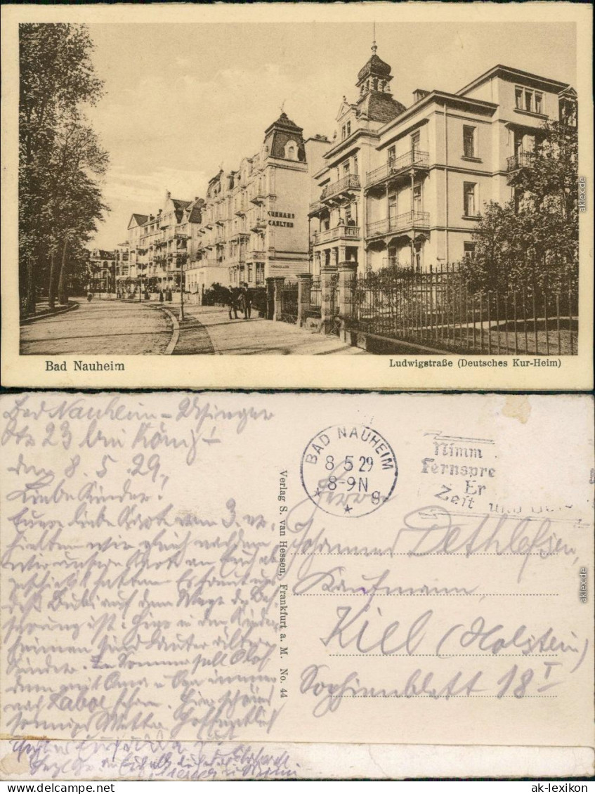 Ansichtskarte Bad Nauheim Ludwigstraße 1929 - Bad Nauheim
