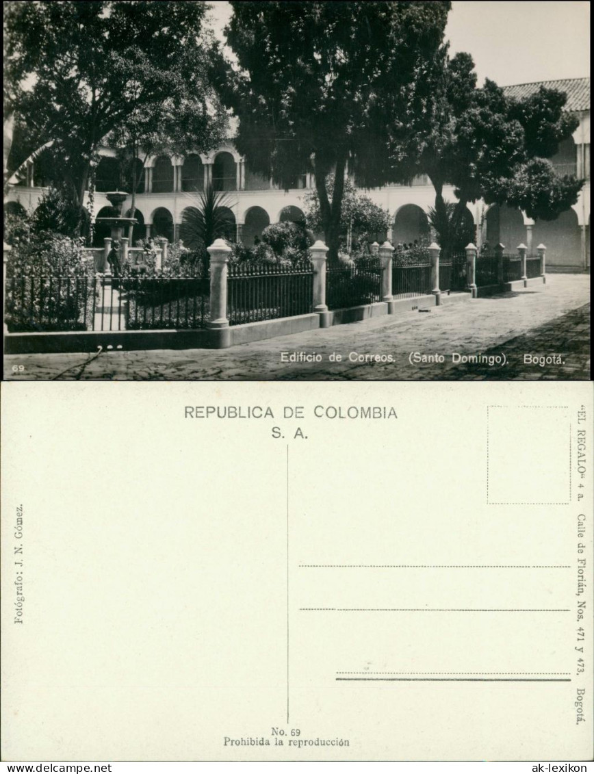 Postcard Santa Fe De Bogotá (D.C.) Edificio De Correos 1928 - Colombie