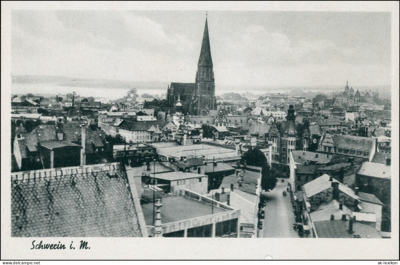 Ansichtskarte Schwerin Straßenblick - Stadt 1935 - Schwerin