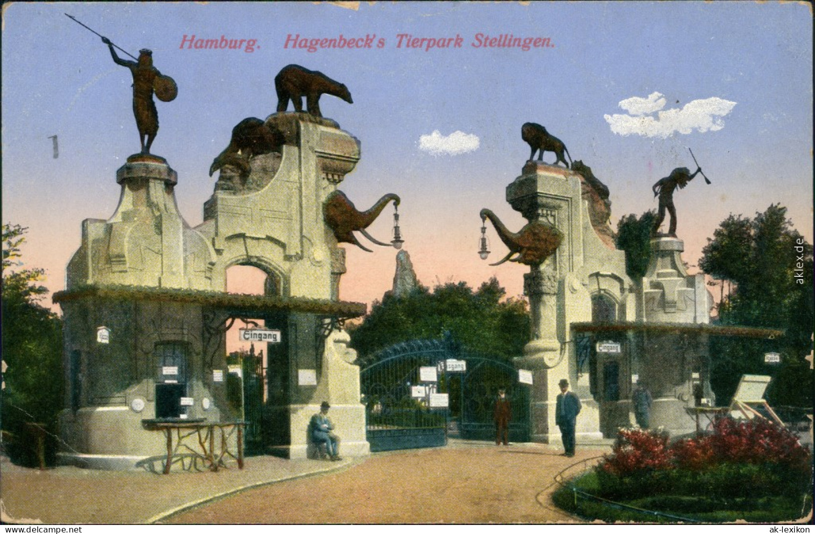 Ansichtskarte Stellingen-Hamburg Tierpark Hagenbeck 1915 - Stellingen