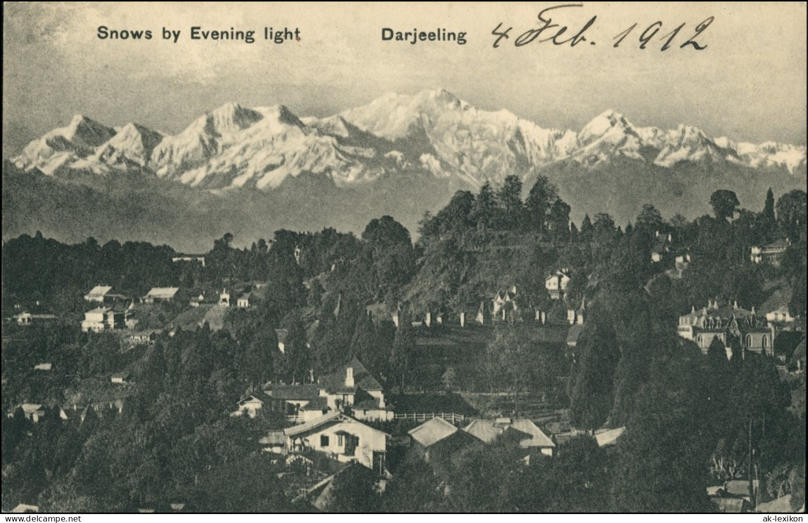 Postcard Darjiling RDo-rje Gling Stadt Und Berge 1912 - Inde